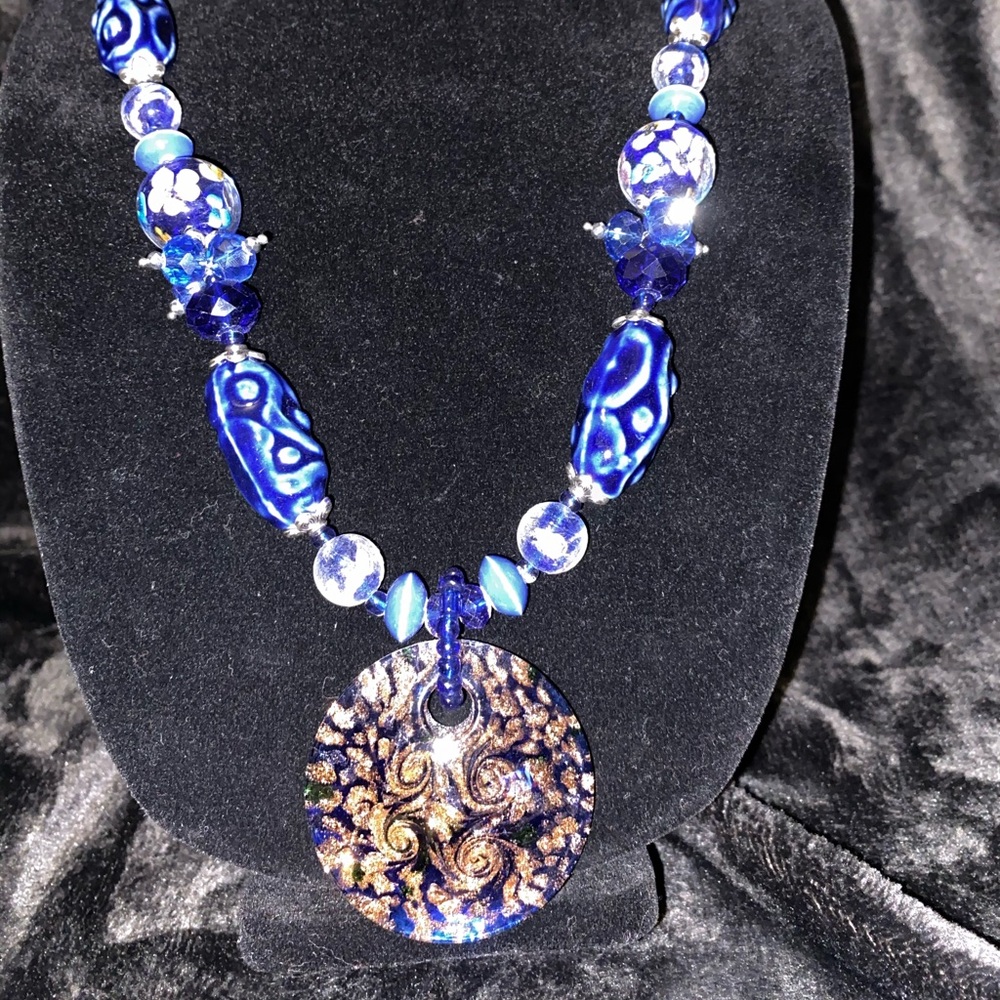 Murano glass necklace with large pendant